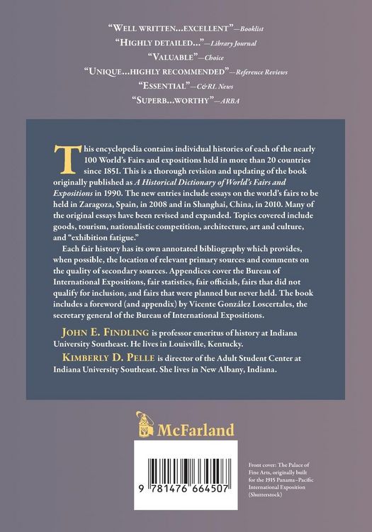 Produktbild: Encyclopedia of World's Fairs and Expositions