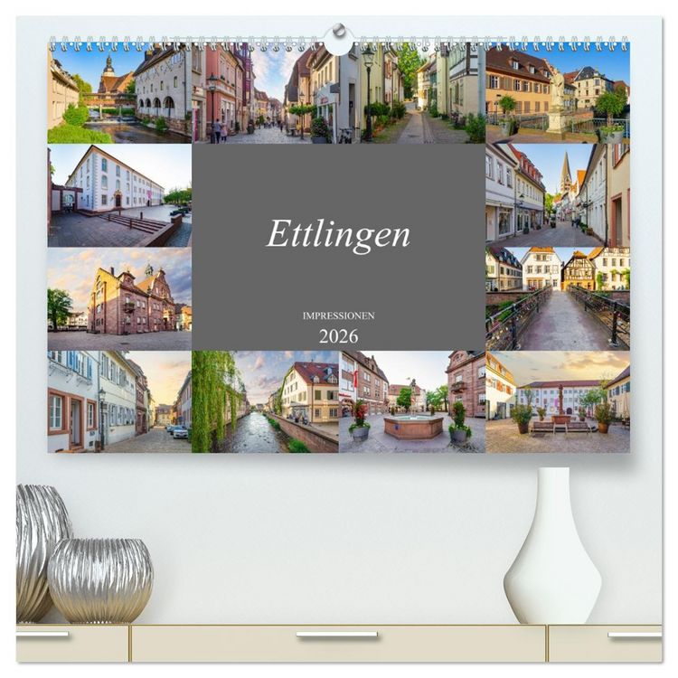 Produktbild: Ettlingen Impressionen (hochwertiger Premium Wandkalender 2026 DIN A2 quer), Kunstdruck in Hochglanz