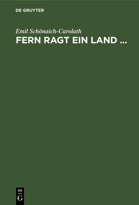 Produktbild: Fern ragt ein Land ...