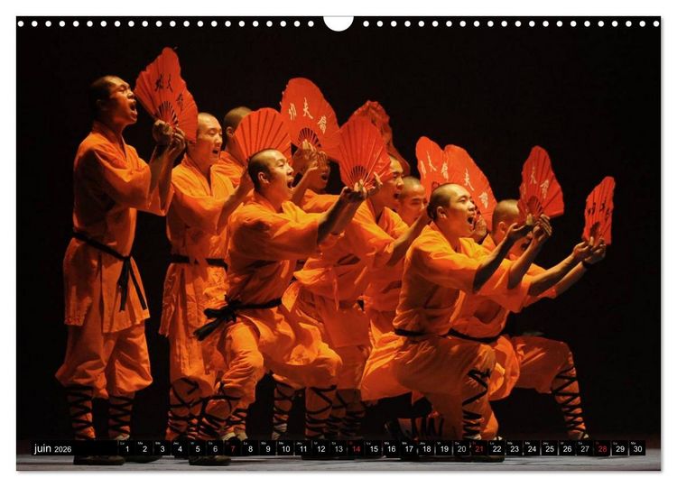 Produktbild: Kung Fu du Mont Song (Calendrier mural 2026 DIN A3 vertical), CALVENDO calendrier mensuel