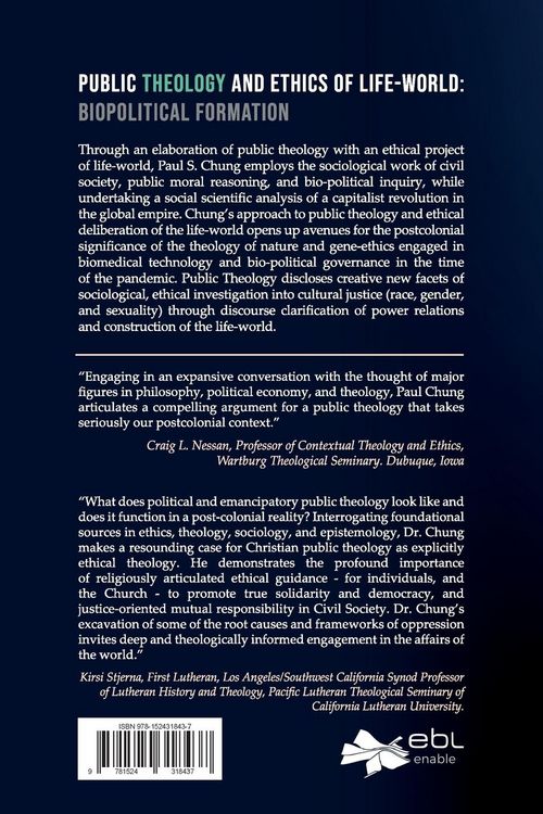 Produktbild: Public Theology and Ethics of Life-World