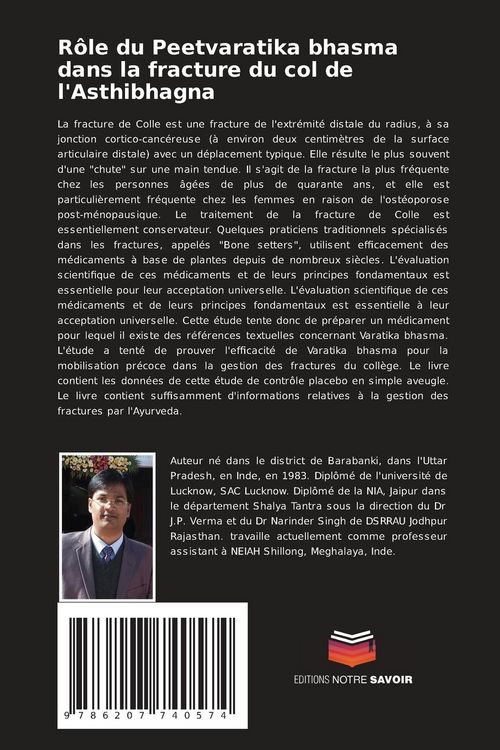 Produktbild: R&ocirc;le du Peetvaratika bhasma dans la fracture du col de l'Asthibhagna
