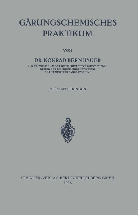 Produktbild: G&auml;rungschemisches Praktikum