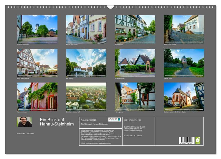 Produktbild: Ein Blick auf Hanau-Steinheim (Wandkalender 2026 DIN A2 quer), CALVENDO Monatskalender