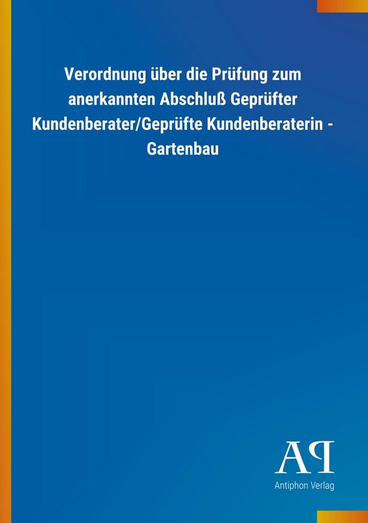 Produktbild: Verordnung &uuml;ber die Pr&uuml;fung zum anerkannten Abschlu&szlig; Gepr&uuml;ft