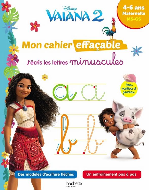 Produktbild: Vaiana 2 : mon cahier effa&ccedil;able, j'&eacute;cris les lettres minuscules