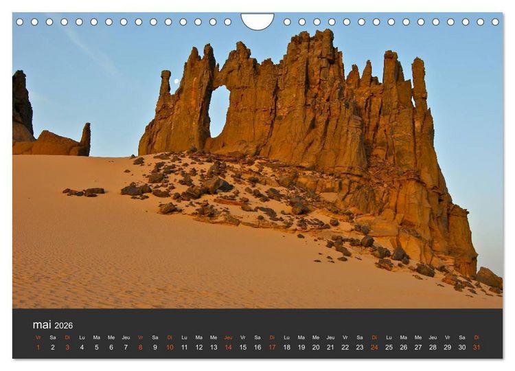 Produktbild: LE SAHARA L'Alg&eacute;rie du Sud (Calendrier mural 2026 DIN A4 vertical), CALVENDO calendrier mensuel