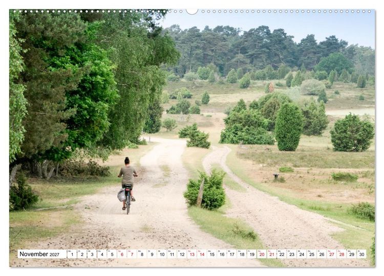 Produktbild: Radland Deutschland - L&uuml;neburger Heide (hochwertiger Premium Wandkalender 2027 DIN A2 quer), Kunstdruck in Hochglanz