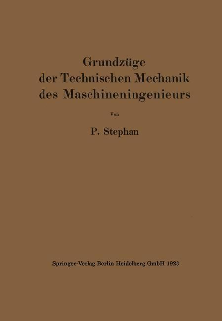 Produktbild: Grundz&uuml;ge der Technischen Mechanik des Maschineningenieurs