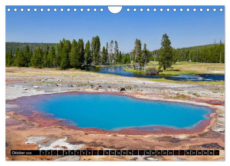Produktbild: Wunderwelt Yellowstone 2026 (Wandkalender 2026 DIN A4 quer), CALVENDO Monatskalender