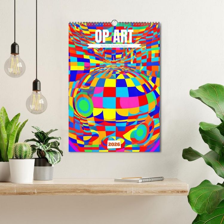 Produktbild: OP Art Nichts f&uuml;r schwache Augen (Wandkalender 2026 DIN A3 hoch), CALVENDO Monatskalender