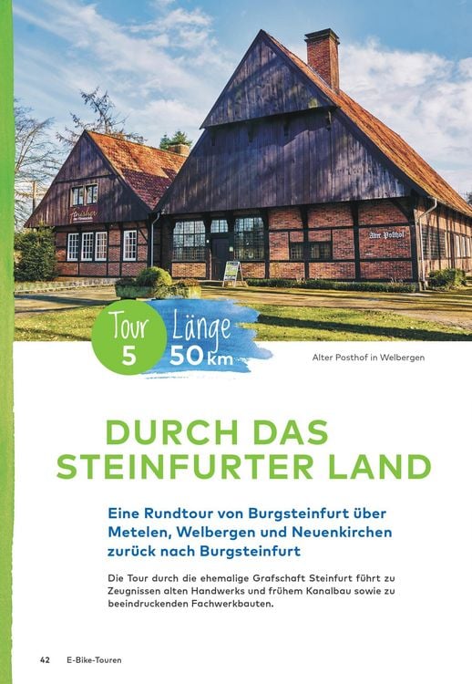 Produktbild: Die 25 sch&ouml;nsten E-Bike Touren im M&uuml;nsterland