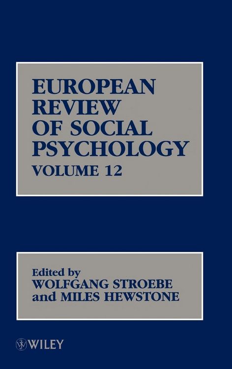 Produktbild: Stroebe: European Review of Social Psychology V12