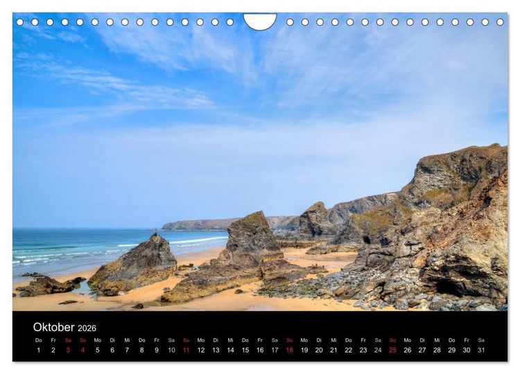 Produktbild: Cornwall (Wandkalender 2026 DIN A4 quer), CALVENDO Monatskalender