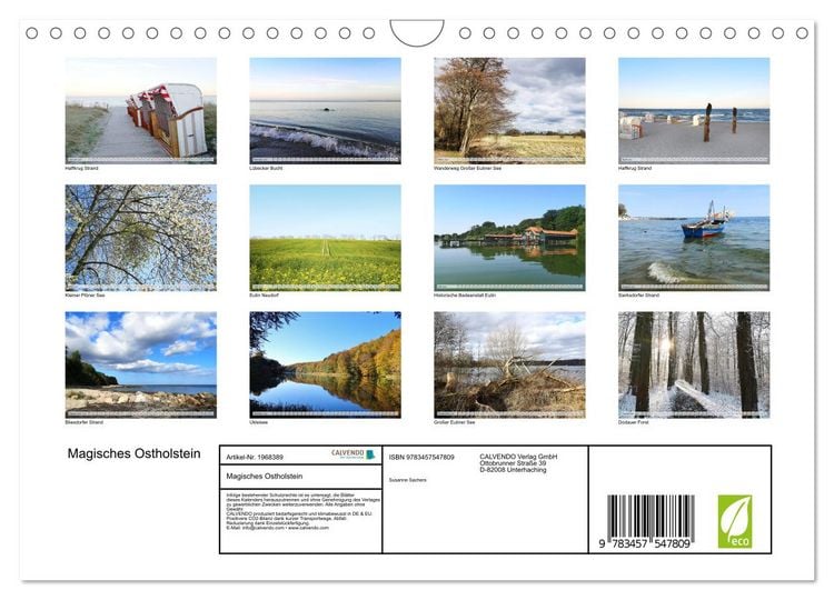 Produktbild: Magisches Ostholstein (Wandkalender 2026 DIN A4 quer), CALVENDO Monatskalender