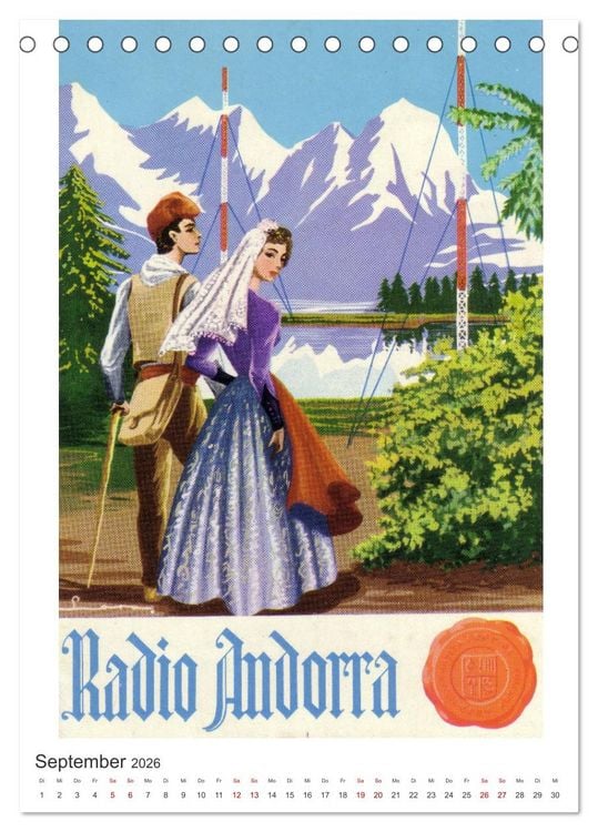 Produktbild: Radio Nostalgie - Empfangsbest&auml;tigungskarten internationaler Rundfunkstationen (Tischkalender 2026 DIN A5 hoch), CALVENDO Monatskalender