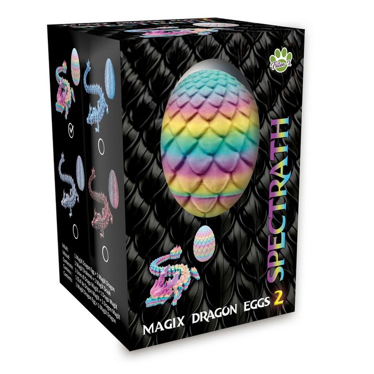 Produktbild: MagiX Dragon Eggs Serie 2, 4er Mix Display ( Lunarix, Azulith, Spectrath & Jadryx )