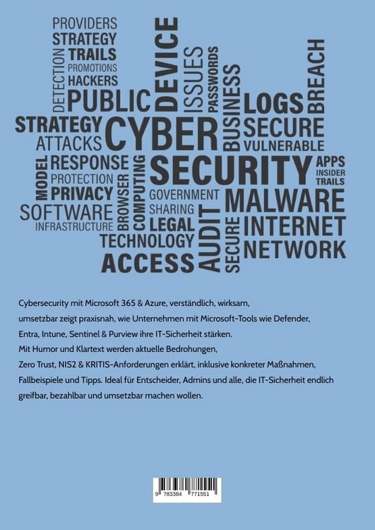 Produktbild: Cybersecurity mit Microsoft 365 & Azure, verst&auml;ndlich, wirksam, umsetzbar: