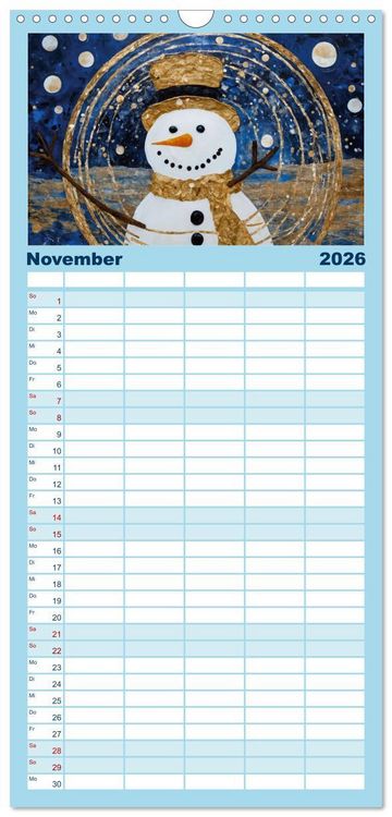 Produktbild: Familienplaner 2026 - N&auml;chtliche Traumwelten mit 5 Spalten (Wandkalender, 21 x 45 cm) CALVENDO