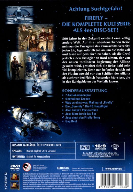Produktbild: Firefly - Die komplette Serie [4 DVDs]