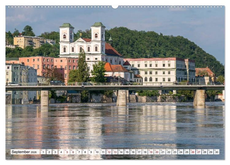 Produktbild: Drei Fl&uuml;sse Stadt Passau (Wandkalender 2026 DIN A2 quer), CALVENDO Monatskalender