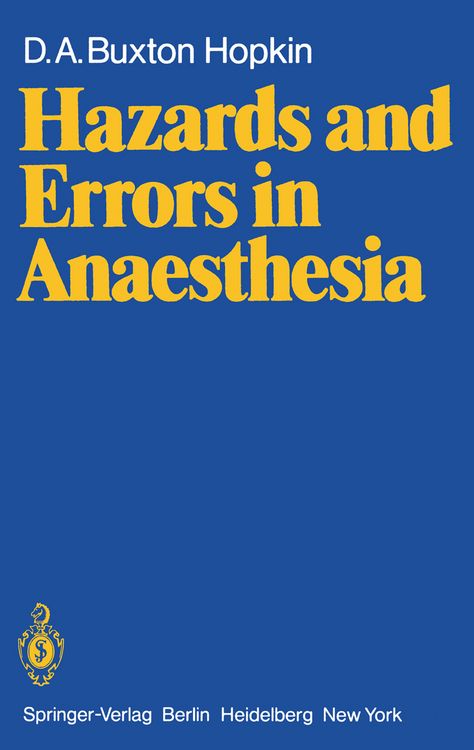 Produktbild: Hazards and Errors in Anaesthesia