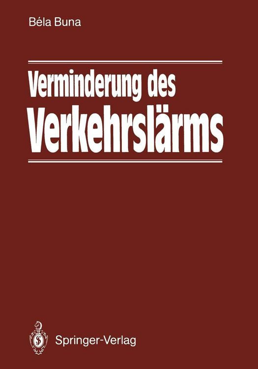 Produktbild: Verminderung des Verkehrsl&auml;rms