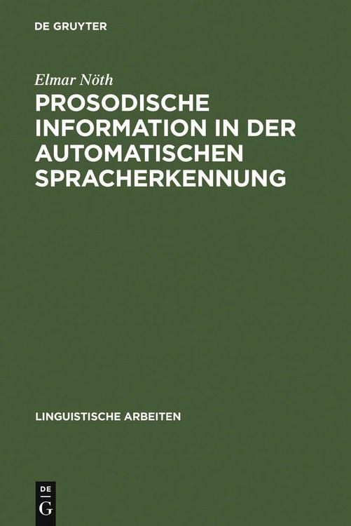 Produktbild: Prosodische Information in der automatischen Spracherkennung