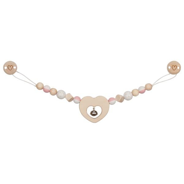 Produktbild: Kinderwagenkette Herz mit Clips