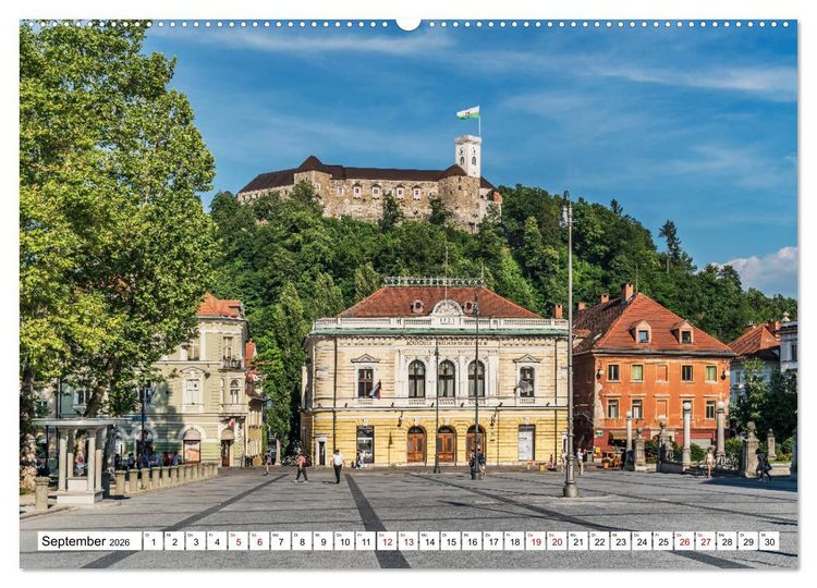 Produktbild: Ein Wochenende in Ljubljana (hochwertiger Premium Wandkalender 2026 DIN A2 quer), Kunstdruck in Hochglanz