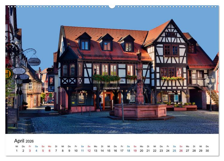 Produktbild: Michelstadt - Fachwerkromantik im Odenwald (Wandkalender 2026 DIN A2 quer), CALVENDO Monatskalender