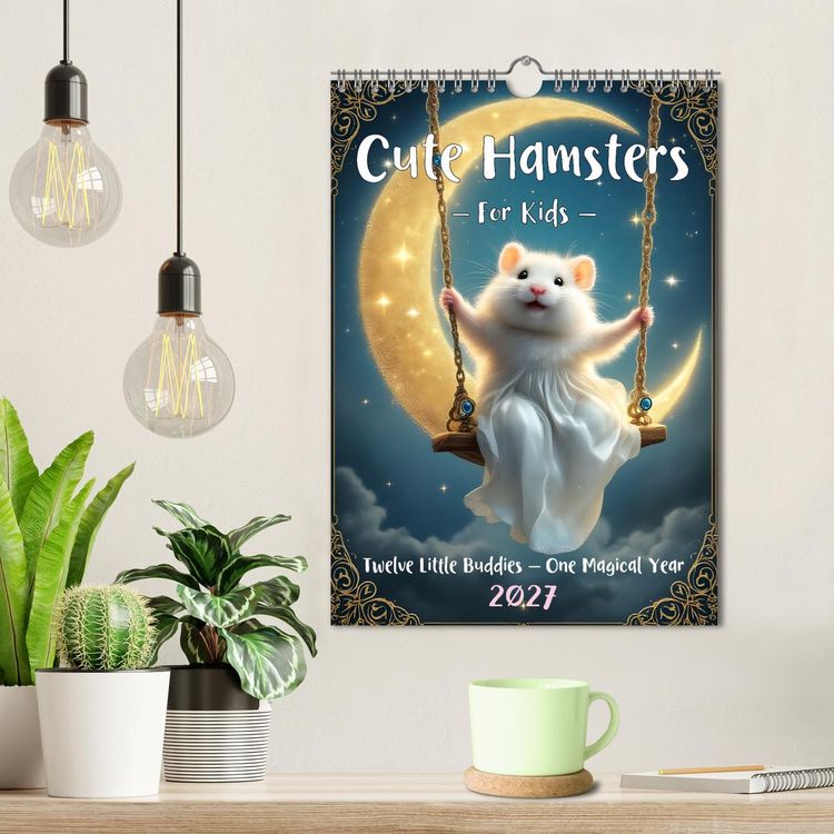 Produktbild: Cute Hamsters - For Kids - (Wall Calendar 2027 DIN A4 portrait), CALVENDO 12 Month Wall Calendar
