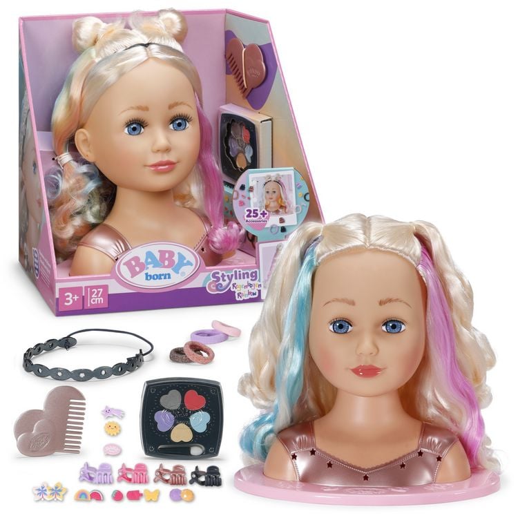 Produktbild: BABY born Stylingkopf Regenbogen