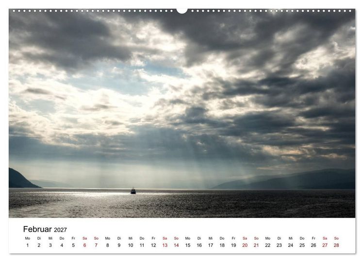 Produktbild: Hurtigruten - Bezaubernde Sch&ouml;nheit der norwegischen K&uuml;ste (Wandkalender 2027 DIN A2 quer), CALVENDO Monatskalender