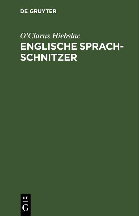 Produktbild: Englische Sprach-Schnitzer