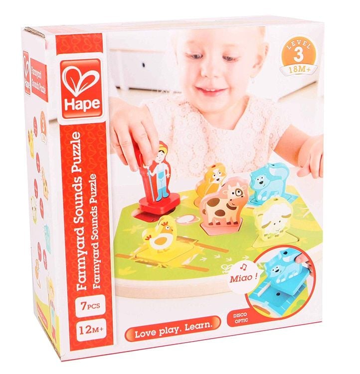 Produktbild: Hape - Bauernhof-Geräusche-Puzzle, 7 Teile