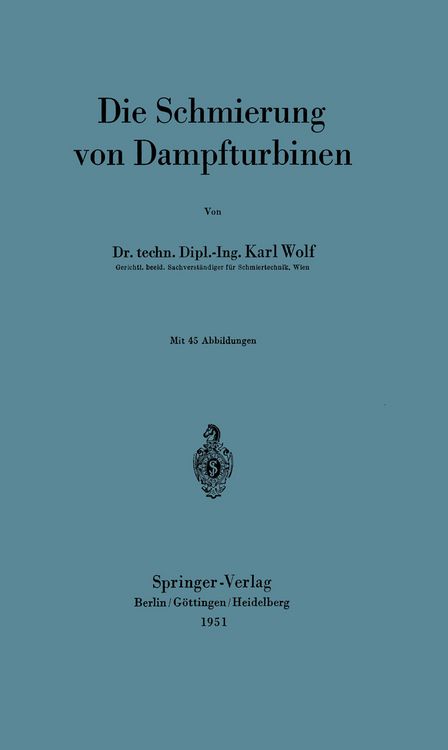 Produktbild: Die Schmierung von Dampfturbinen