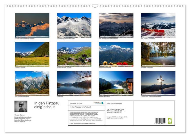 Produktbild: In den Pinzgau einig`schaut (Wandkalender 2026 DIN A2 quer), CALVENDO Monatskalender