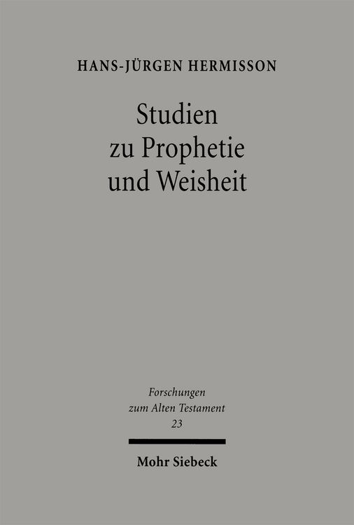 Produktbild: Studien zur Prophetie und Weisheit