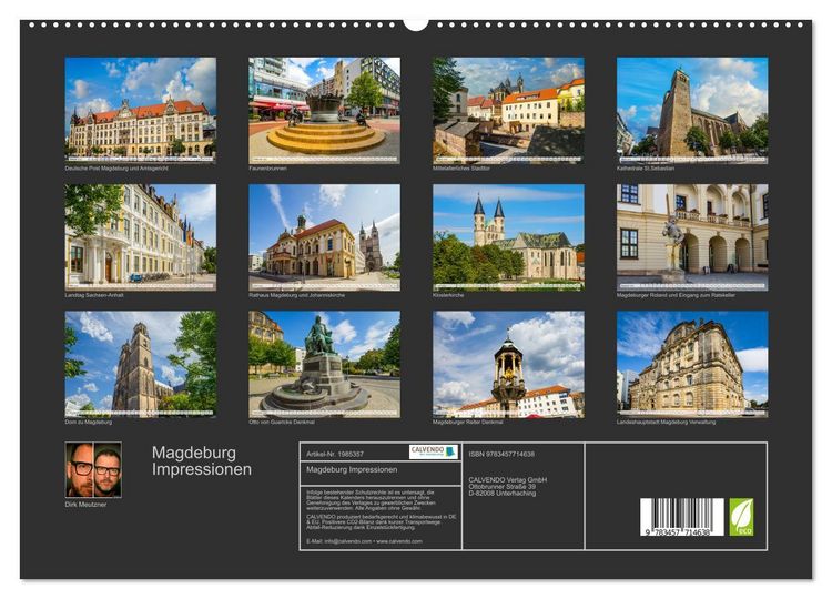Produktbild: Magdeburg Impressionen (hochwertiger Premium Wandkalender 2026 DIN A2 quer), Kunstdruck in Hochglanz