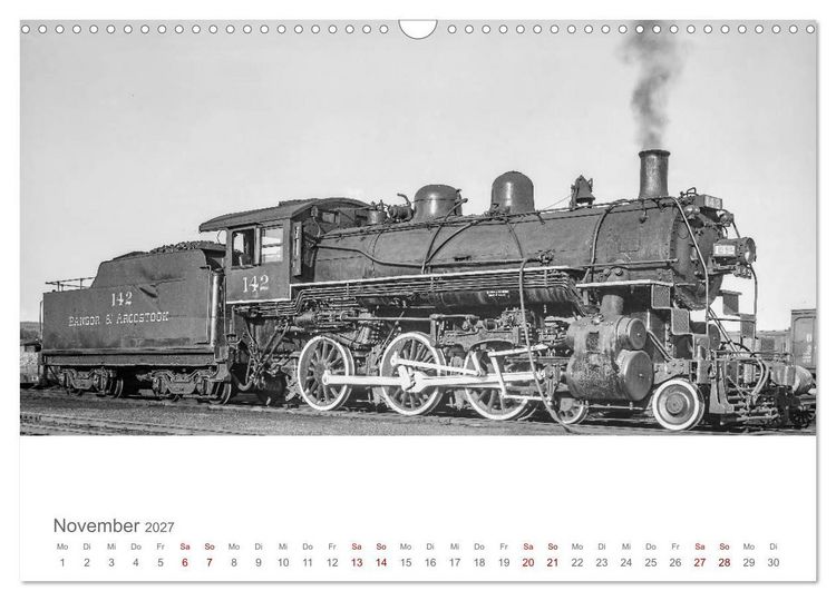 Produktbild: US-Dampflokomotiven (Wandkalender 2027 DIN A3 quer), CALVENDO Monatskalender