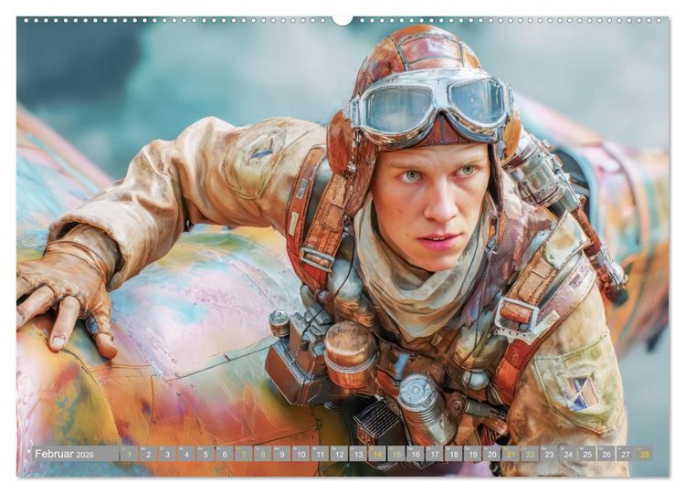 Produktbild: Waghalsige Piloten - im Frieden und Konflikt (Wandkalender 2026 DIN A2 quer), CALVENDO Monatskalender