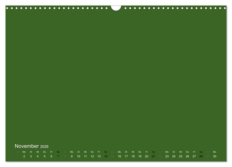 Produktbild: Bastelkalender - dunkel Gr&uuml;n (Wandkalender 2026 DIN A3 quer), CALVENDO Monatskalender