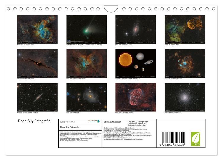 Produktbild: Deep-Sky Fotografie (Wandkalender 2026 DIN A4 quer), CALVENDO Monatskalender