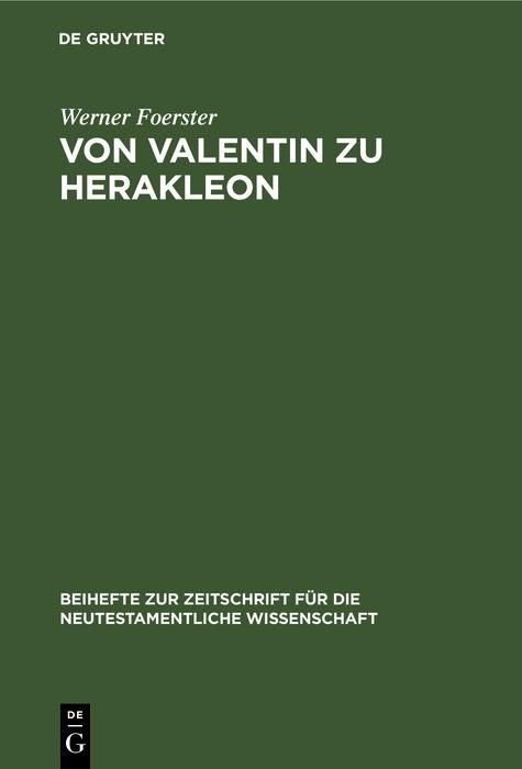Produktbild: Von Valentin zu Herakleon