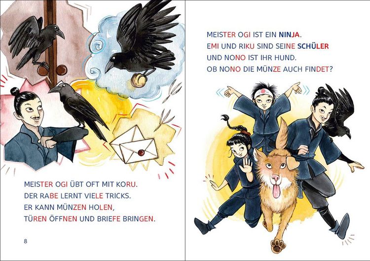 Produktbild: Lesel&ouml;wen 1. Klasse - Die Ninjas retten die Tiere (Gro&szlig;buchstabenausgabe)