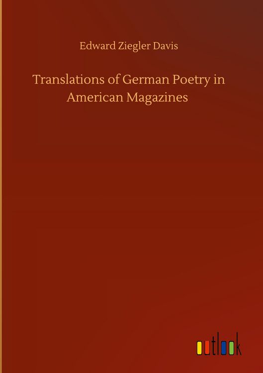 Produktbild: Translations of German Poetry in American Magazines