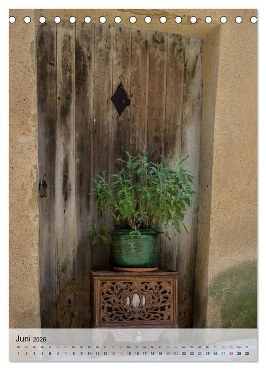 Produktbild: T&uuml;ren, Tore, Fenster der Provence (Tischkalender 2026 DIN A5 hoch), CALVENDO Monatskalender
