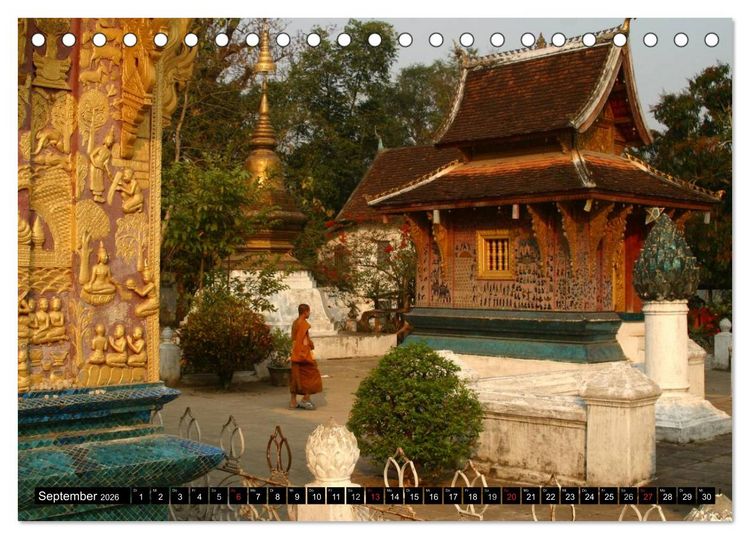 Produktbild: Volksrepublik Laos (Tischkalender 2026 DIN A5 quer), CALVENDO Monatskalender