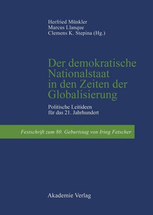 Produktbild: Der demokratische Nationalstaat in den Zeiten der Globalisierung
